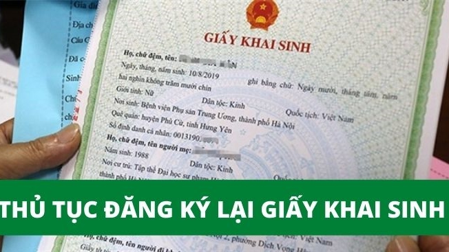 Thủ tục đăng ký lại khai sinh năm 2024